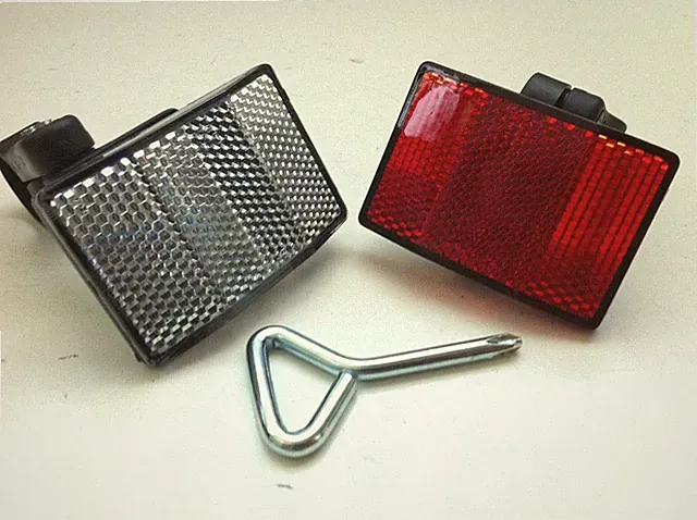 20 Sets of Bicycle Reflectors Clear and Red Bikes