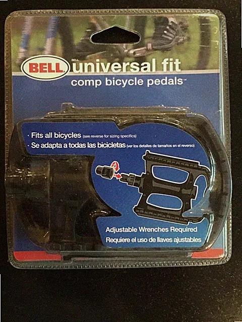Bell Universal Fit Comp Bicycle Pedals W/Reflectors Black Brand New and Sealed