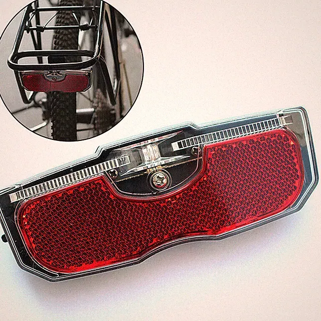 Bike Cycling Red Safety Rear Reflector Tail Light For Luggage Rack Bicycle part*