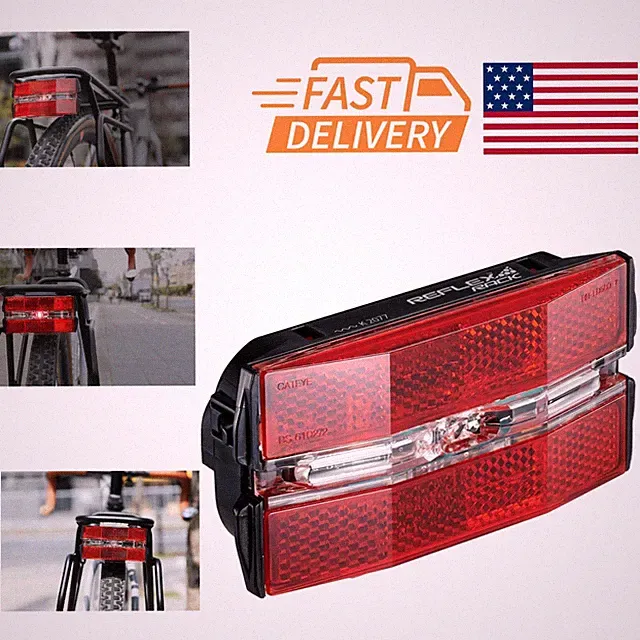 Bike Safety Light with Reflector Waterproof Design Fits Commuter Touring Bikes