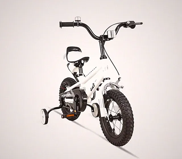 Joey Hopper 12 Inch Easy Assembly Kid's Bicycle, Bell Included, White