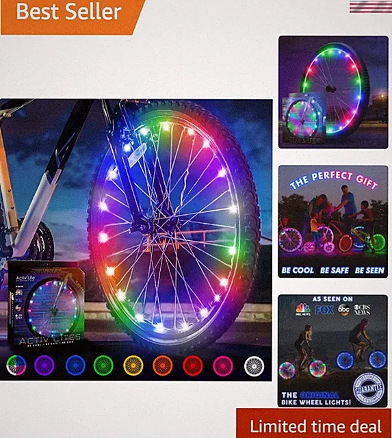 LED Bike Wheel Lights with Batteries Included! Get 100% Brighter and Visible...