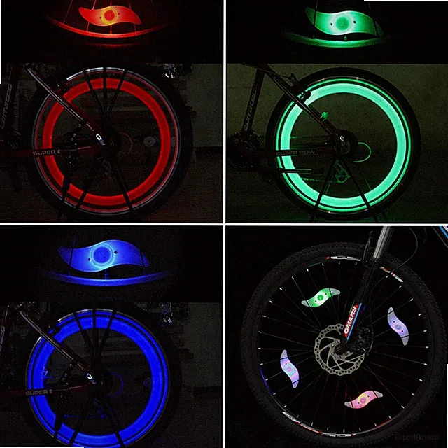 LED SPOKE LIGHT wheel Bike Bicycle Glow safety 3 modes flash reflector cycling