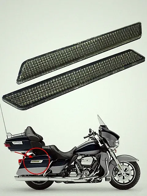 Saddlebag Reflector Inserts Motorcycle Latch Cover Reflectors Fit for Harley...