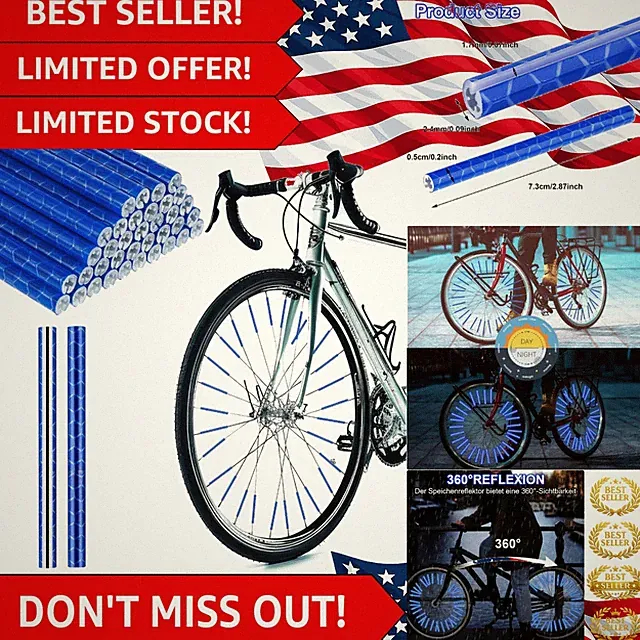 Stylish and Functional 2.9Inch Bike Reflectors - 36Pcs for Safety on Night Rides