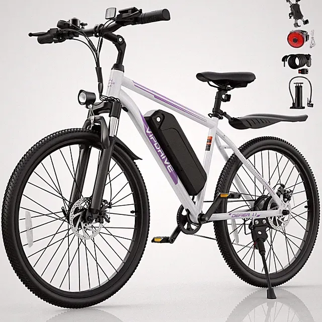 VIPDRIVE 26"Electric Bike for Adults 7Speed Ebike Peak 750W 20MPH Up to 40 Miles
